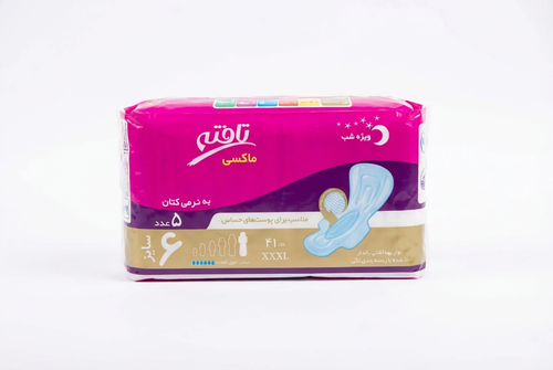 نوار بهداشتی سایز ۶ تافته ویژه شب